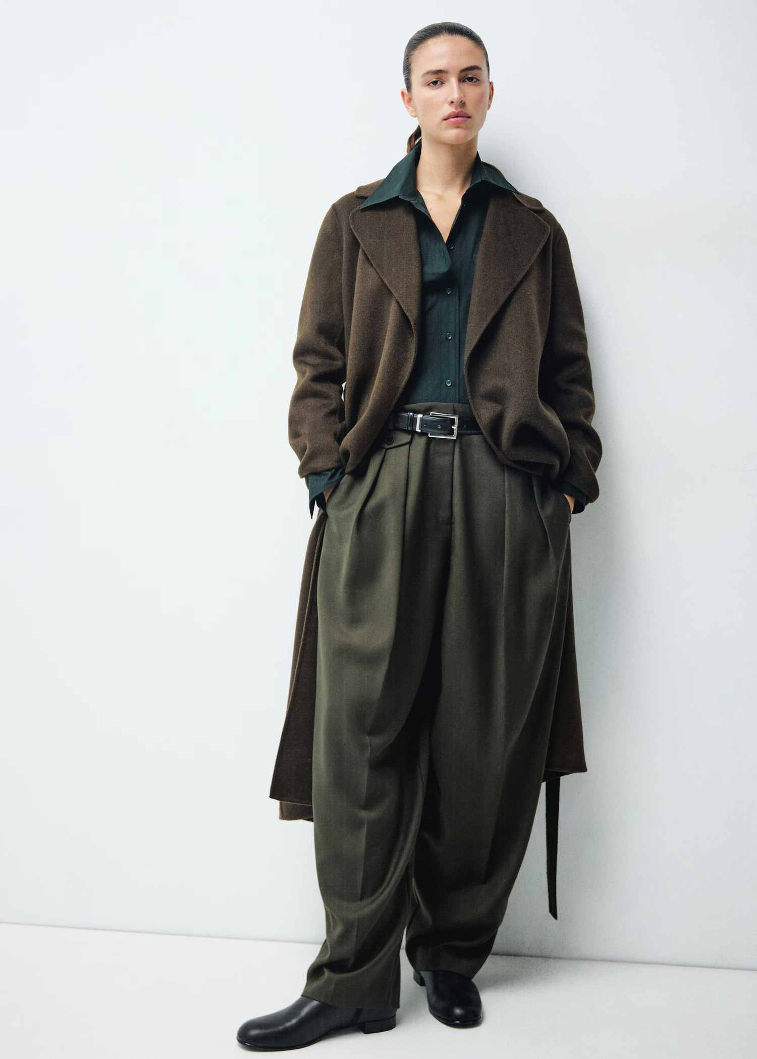 Handmade wool coat with belt - Women | MANGO USA | Mango (US/MX/AU)