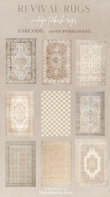 Last day for 10% off revival rugs with my code 10off-ByMeghanG. I love their collection of one of a king vintage Turkish rugs but they have so much more to choose from including washable rugs! 

#LTKhome #LTKsalealert #LTKFind