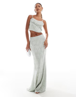 In The Style x Perrie Sian draped top and maxi skirt co-ord | ASOS (Global)