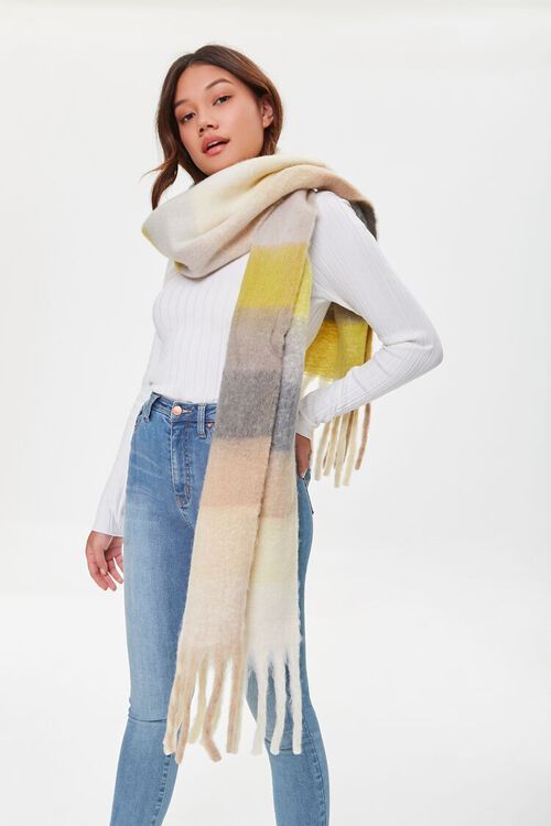 Plaid Fringe Oblong Scarf | Forever 21 (US)