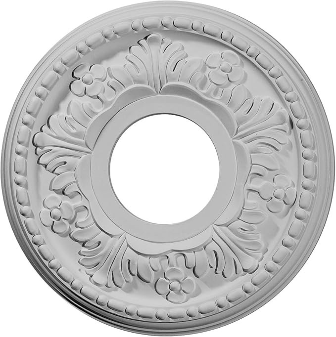 Ekena Millwork CM11HE Helene Ceiling Medallion, 11 7/8"OD x 3 5/8"ID x 7/8"P, Factory Primed - De... | Amazon (US)