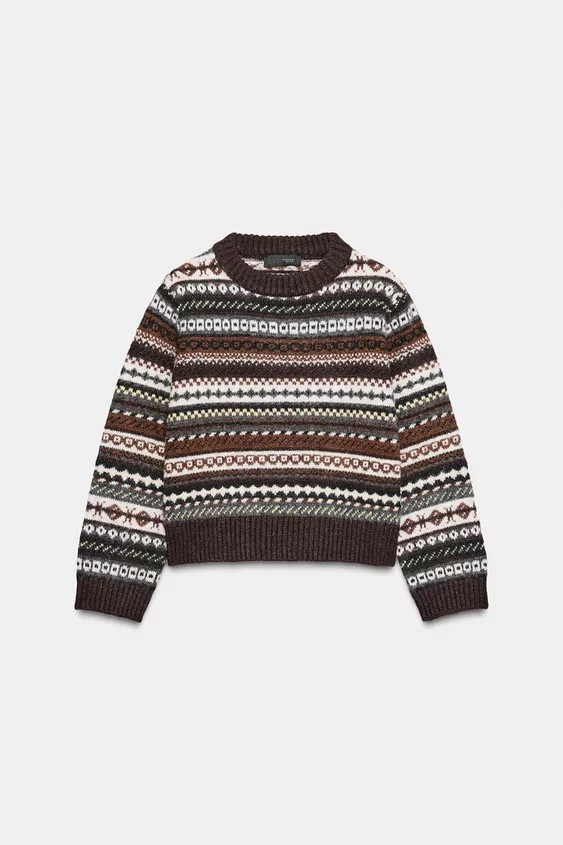 JACQUARD KNIT JUMPER | Zara US