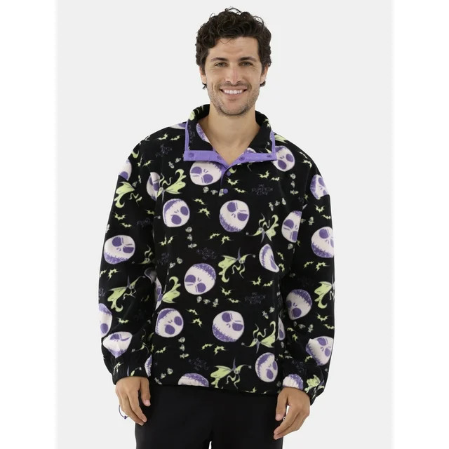 Nightmare Before Christmas Men's & Big Men's Polar Fleece Sweatshirt, Sizes XS-3XL | Walmart (US)
