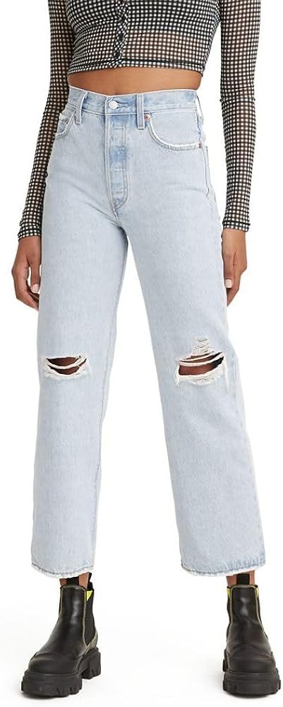 Levi's Women's Premium Ribcage Straight Ankle Jeans | Amazon (US)