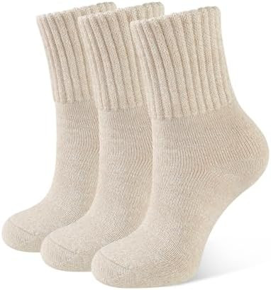 CLOSEMATE Womens Thick Full Cushioned Thermal Warm Boot Socks for Winter 3 Pairs | Amazon (US)