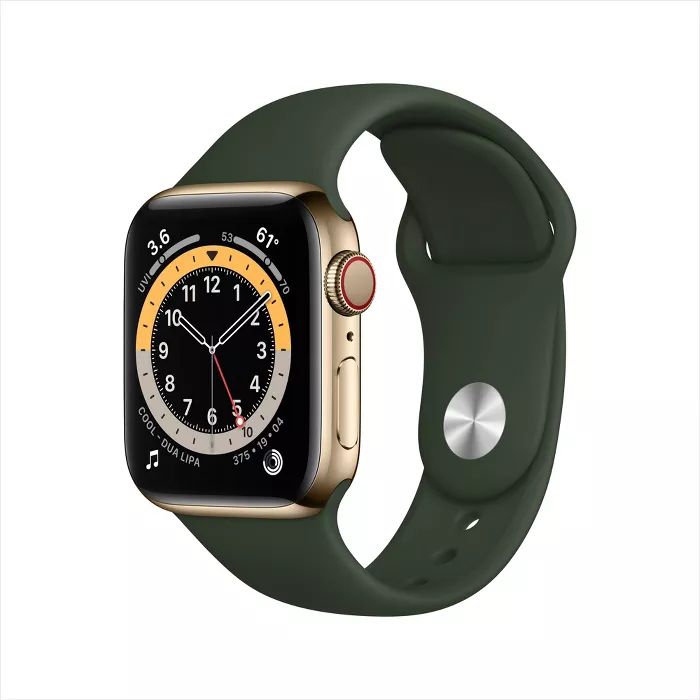 Apple Watch Series 6 GPS + Cellular Stainless Steel with Sport Band | Target