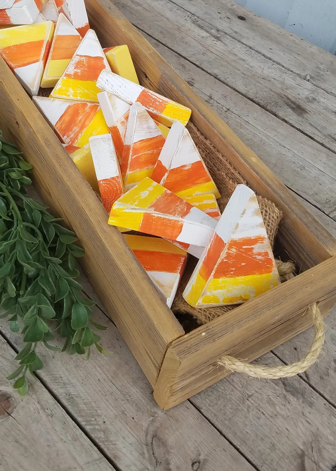 Wood candy corn, distressed candy corn, rustic  Halloween decor, Halloween bowl filler, decorativ... | Etsy (US)