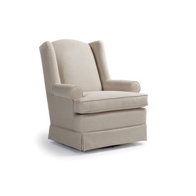 Best Chairs Custom Roni Swivel Glider in Hemp | Bed Bath & Beyond