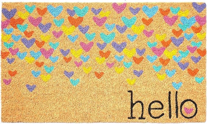 Calloway Mills Colorful Hearts Doormat 17" x 29" | Amazon (US)