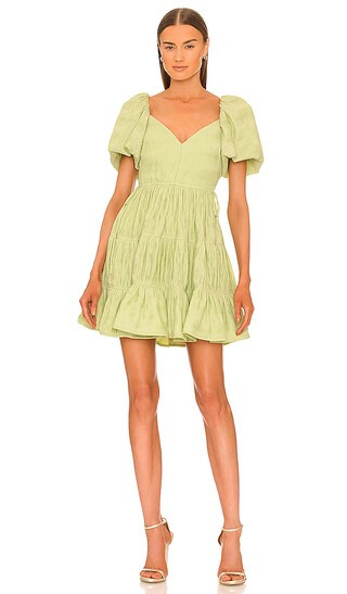 Cadence Variegated Mini Dress in Pear | Revolve Clothing (Global)