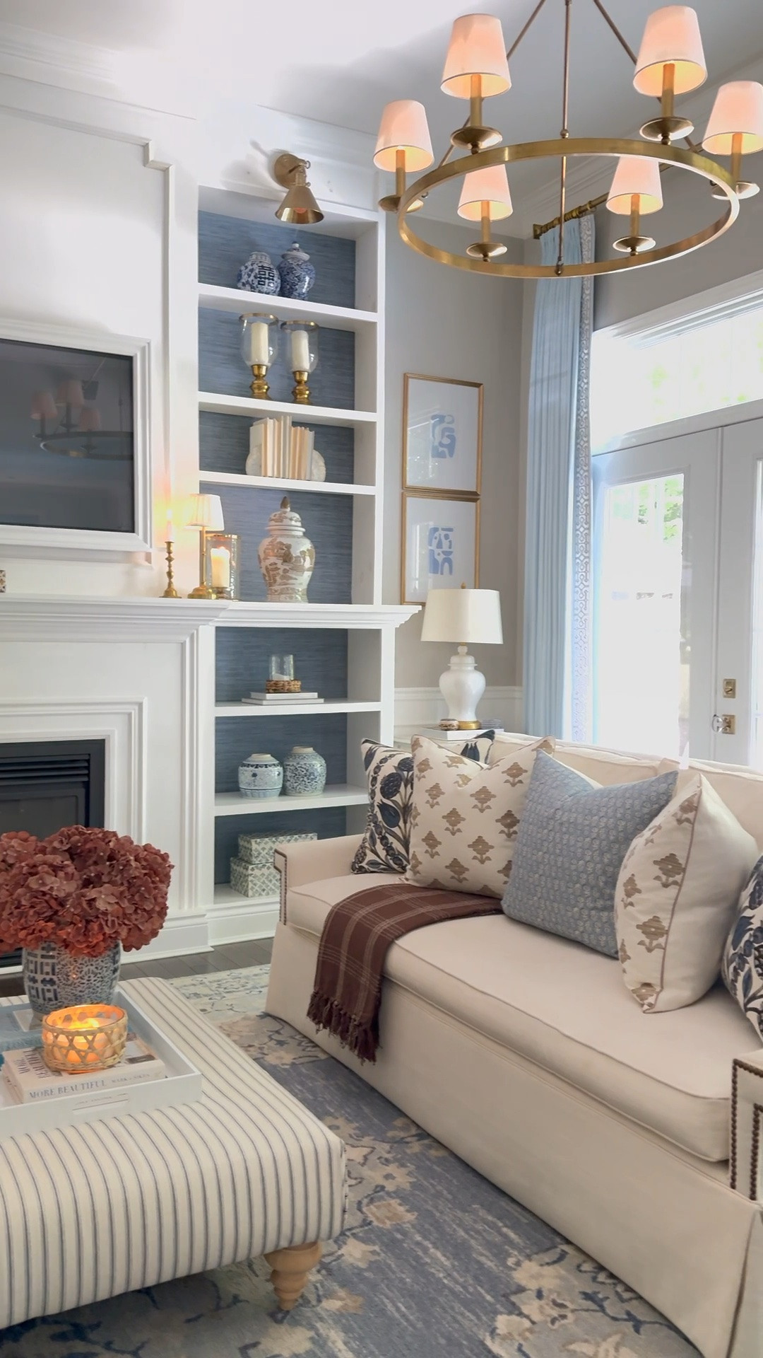 Our fall living room is coming together! Layers of chic and moody browns and blues create a warm and cozy space!

#LTKfall #LTKhome #LTKstyletip