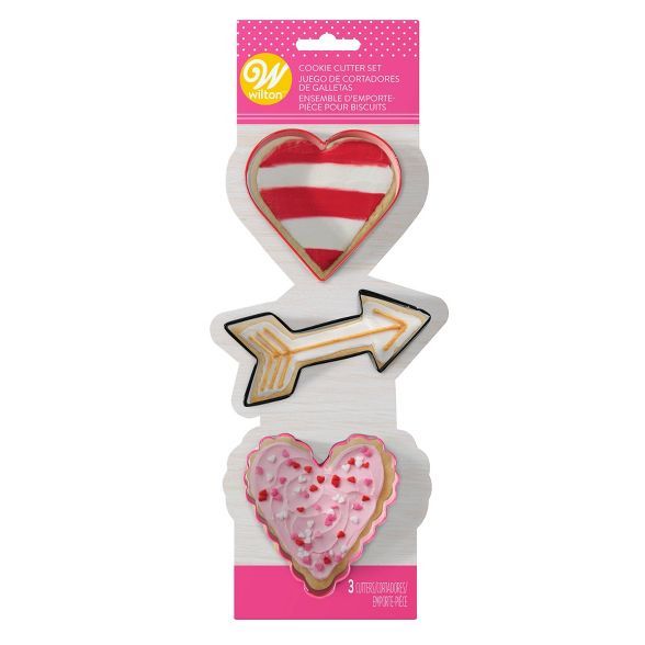 Wilton 3ct Valentine Metal Cookie Cutters | Target