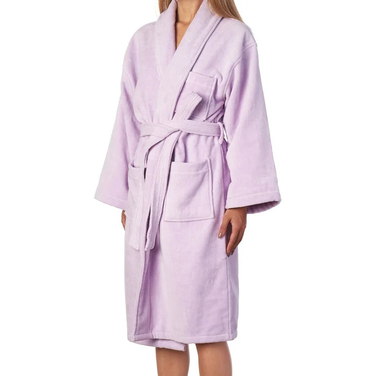 AlpineSwiss Blair Women Cotton Terry Cloth Bathrobe Shawl Collar Velour Spa Robe | Walmart (US)
