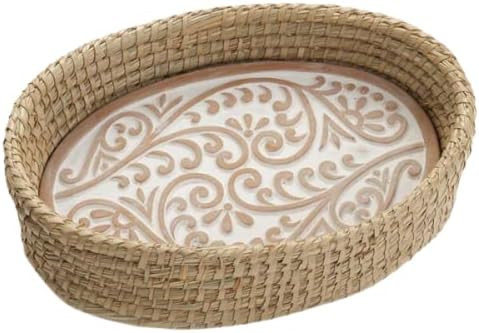 Bread Basket with Terracotta Warmer, Bread Basket, Bread Basket for Serving, Sized 12.5" w x 8.5"... | Amazon (US)