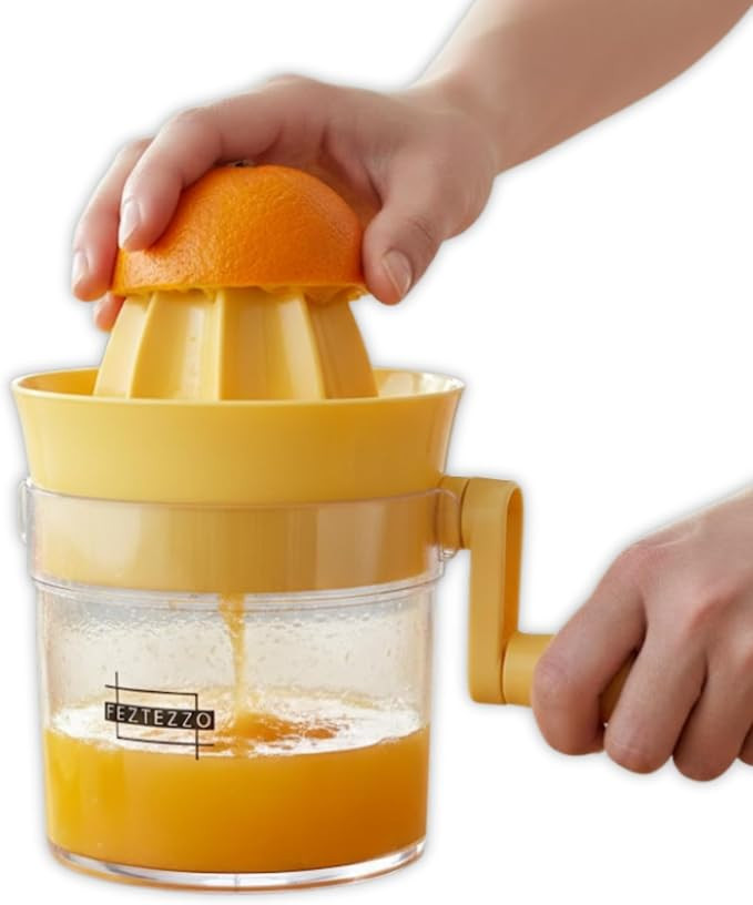 Espremedor de Laranja e Extrator de Suco de Frutas Manual com Manivela e Reservatório 600ml, Mat... | Amazon (BR)