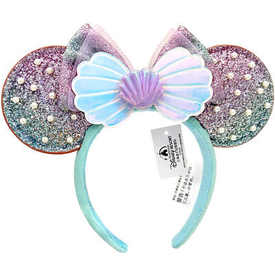 New Disney Parks  The Little Mermaid Ariel Pearl Shell Minnie Mouse Ear Headband  | eBay | eBay US