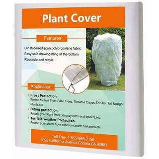 48 in. x 55 in. 0.95 oz. Freeze Protection Plant Cover, Winter Tree Cover for Season Extension an... | The Home Depot