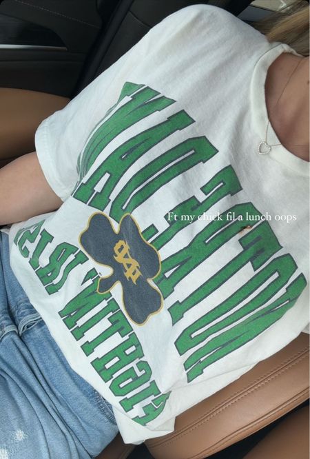 You know I had to grab this Notre Dame graphic tee from Free People immediately! 😍

#notredame #collegefootball #football #college #graphictee #abercrombie #freepeople #outfit #outfitidea #gameday 

#LTKSeasonal #LTKstyletip #LTKfindsunder50
