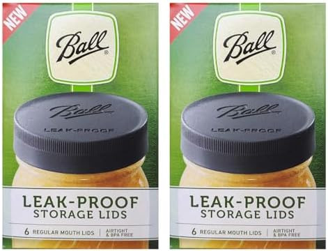 Ball Leak-Proof Plastic Lids for Glass Mason Jars, Used for Canning, Pickling, Juice, Jam, Jelly ... | Amazon (US)