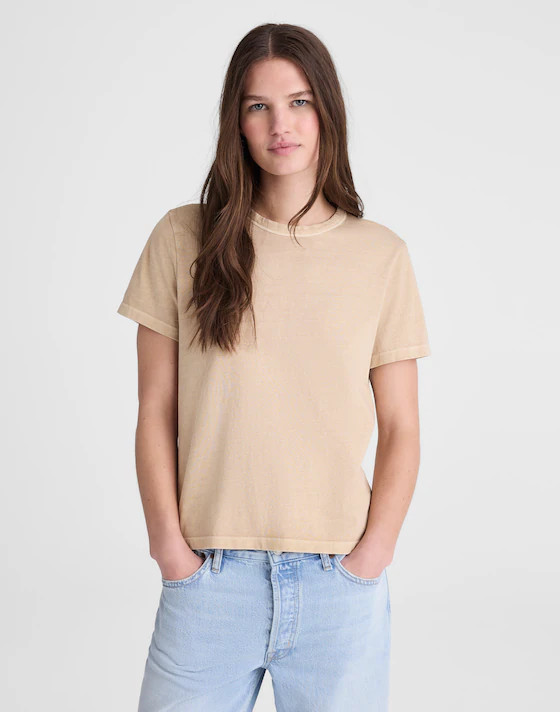 The Perfect Crewneck Tee in Allday Jersey | Madewell