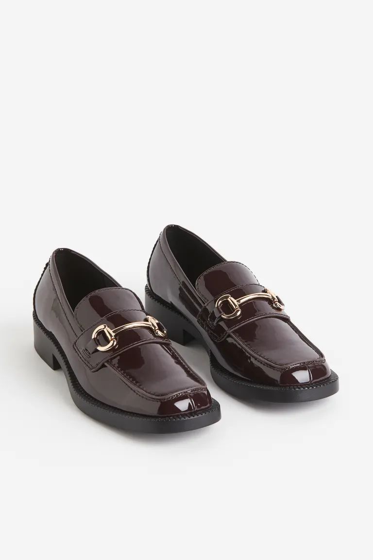 Loafers - Dark red - Ladies | H&M GB | H&M (UK, MY, IN, SG, PH, TW, HK)