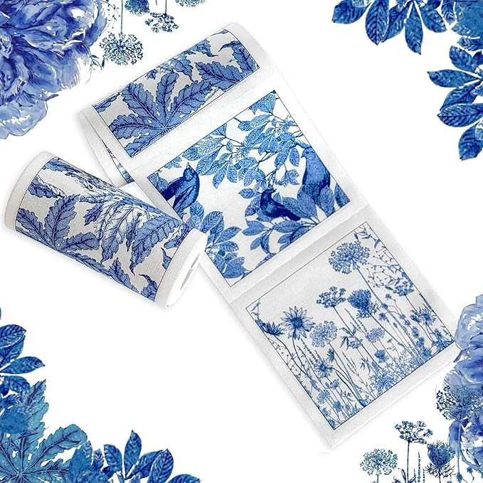 Botanicals Cocktail Napkin Roll of 50 | 100% Cotton Quick Dry Reusable | Perfect for Home, Dining... | Amazon (US)