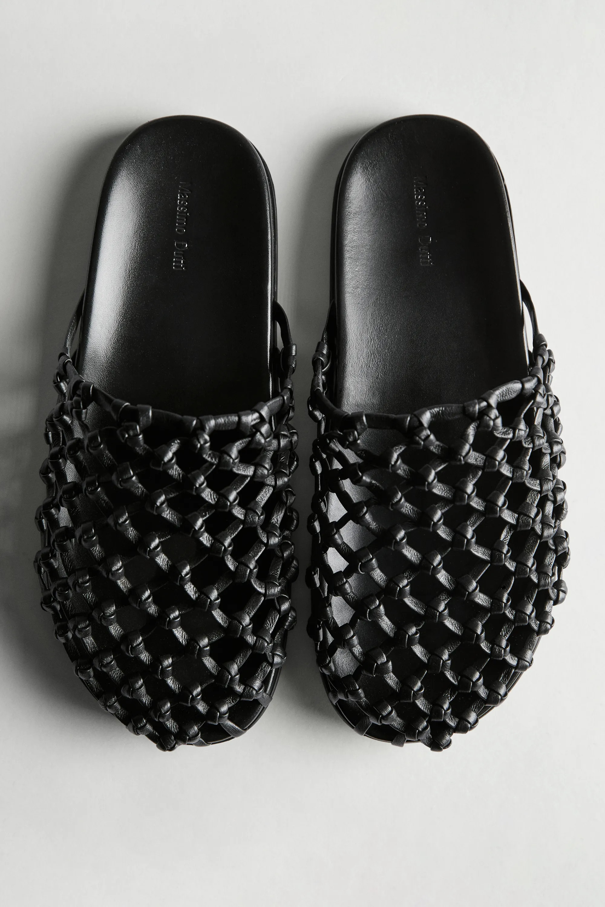 WOVEN LEATHER CLOGS | Massimo Dutti UK