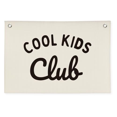 XYDEG Playroom Wall Decor Cool Kids Club, Kids Playroom Decor, Linen Banner Wall Hanging Banner Flag, Classroom Decorations, Baby Shower Gifts 30x20 | Amazon (US)