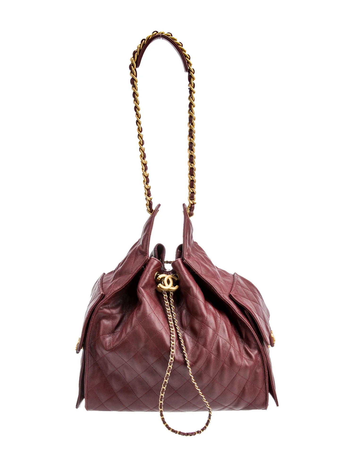 Chanel Medium 25 Hobo w/ Pouch - Burgundy Hobos, Handbags - CHA1385869 | The RealReal | The RealReal