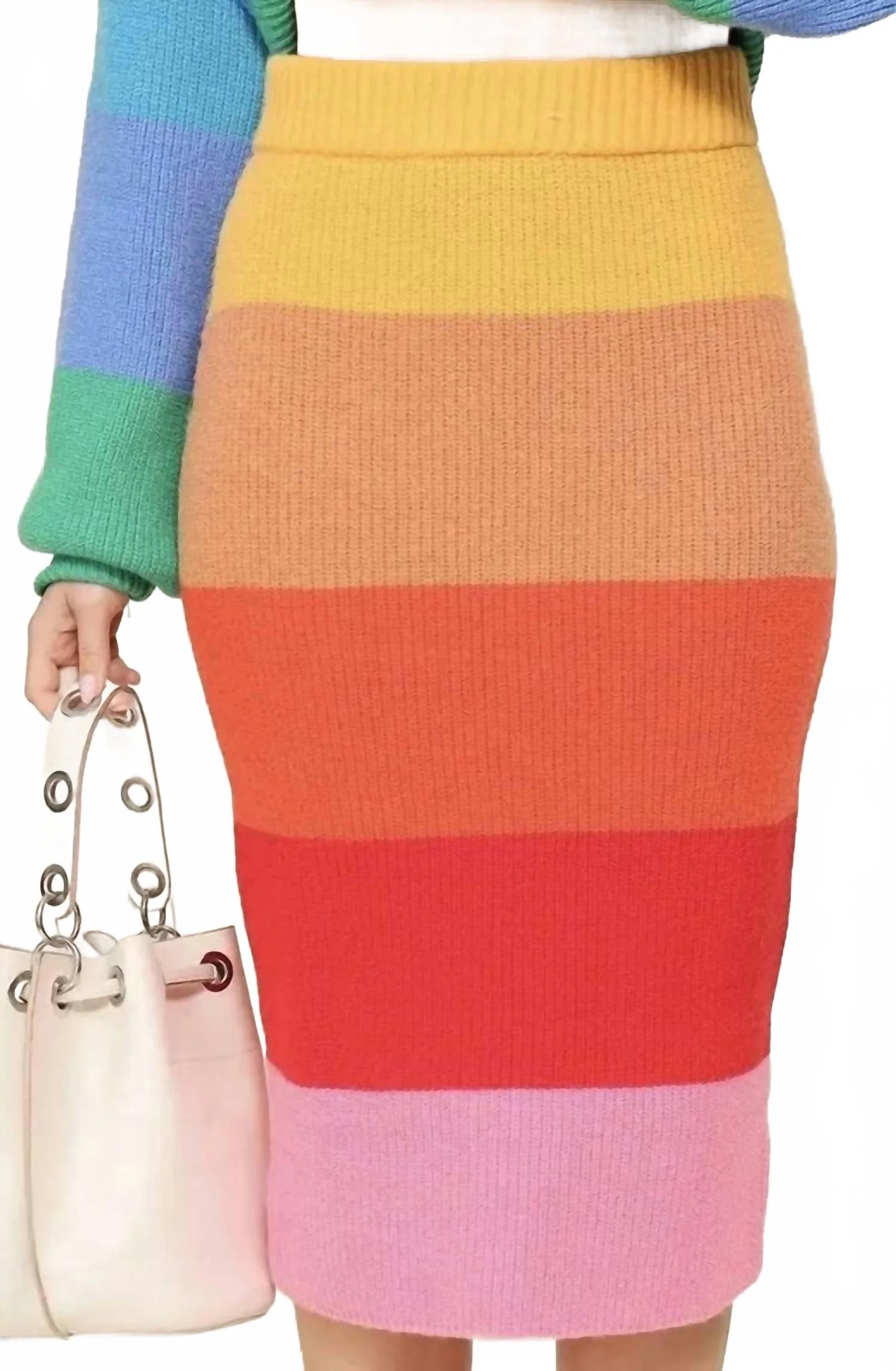 Chunky Rainbow Skirt In Multicolor | Shop Simon