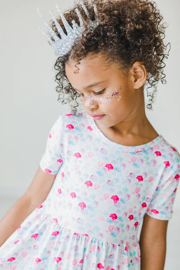 Mermaid Scales S/S Twirl Dress | Mila and Rose