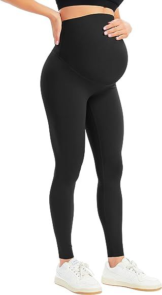 BONVIGOR Women's Maternity Leggings Over The Belly Bump Workout Full Length Leggings Running Acti... | Amazon (US)