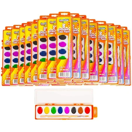 Creative Kids Bulk Watercolor Paint Classroom Classpack Sets – 40 Assorted Palettes w/ 8 Color Paint | Walmart (US)