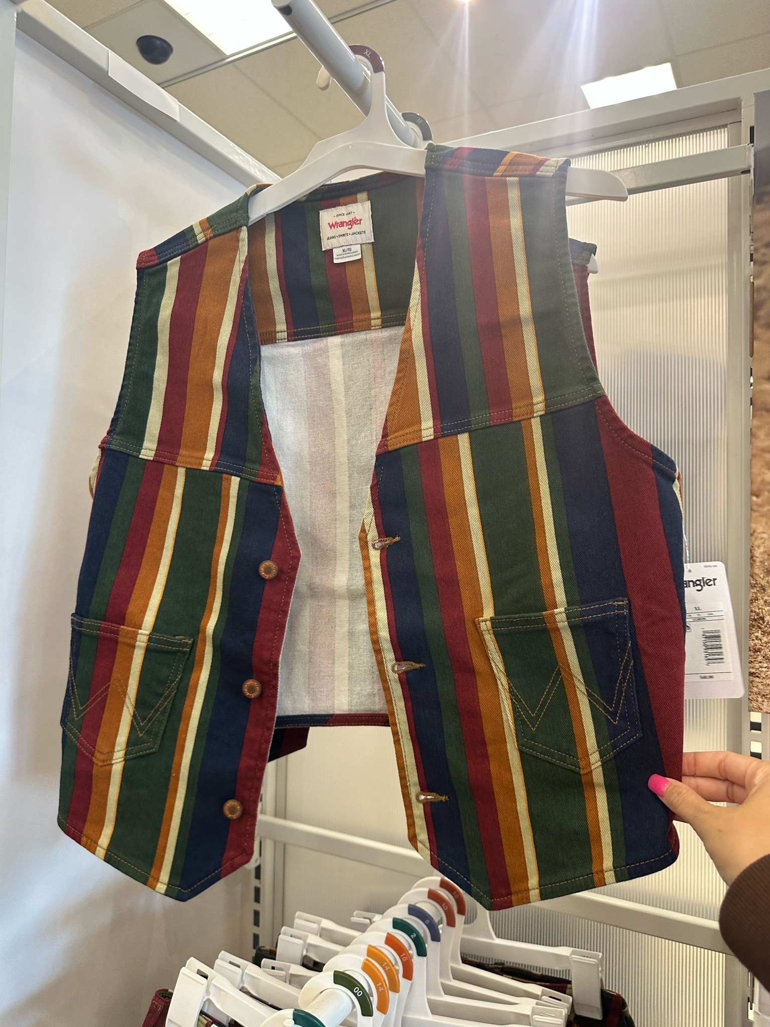 Love this striped vest from the wrangler x target collab! Priced at $40 & ranges from sizes XS-4X! So cute for western fall! Has a matching skirt & pants!

#LTKPlusSize #LTKPetite #LTKMidsize