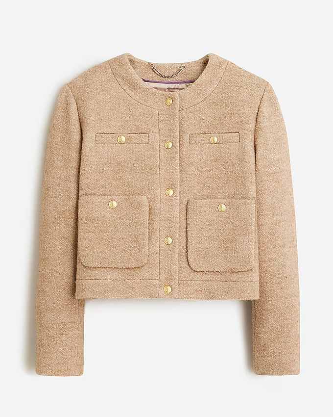 Collection cropped lady jacket in Italian wool-blend bouclé | J. Crew US