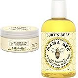 Burt's Bees Mama Bee Belly Butter, Fragrance Free Lotion, 6.5 Ounce Tub + 100% Natural Mama Bee N... | Amazon (US)