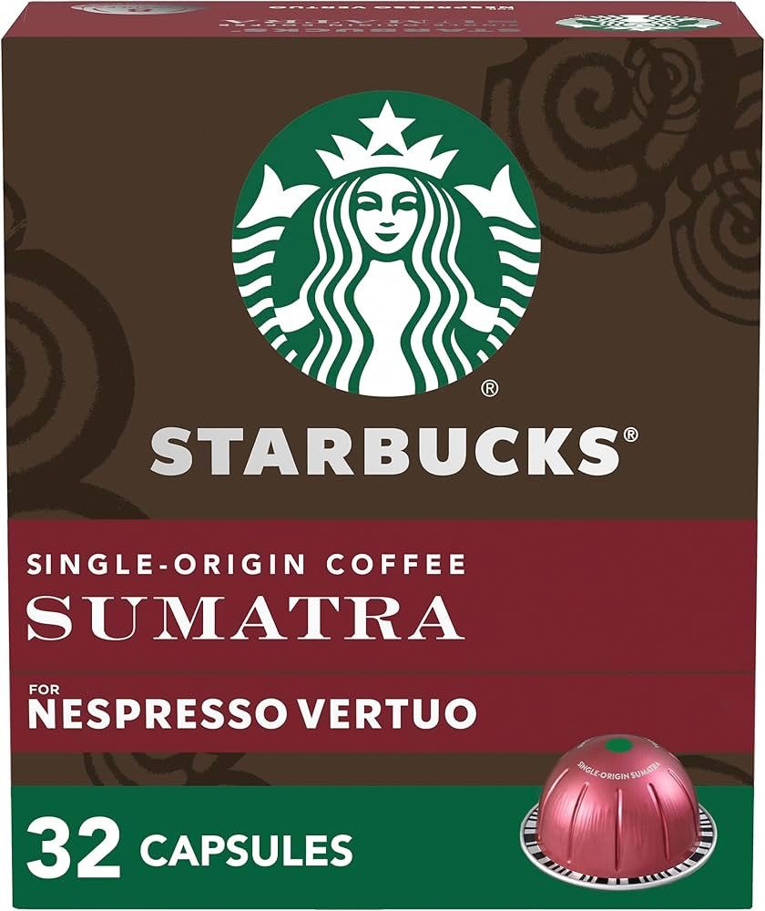 Starbucks by Nespresso Dark Roast Single-Origin Sumatra Coffee (32-count single serve capsules, c... | Amazon (US)