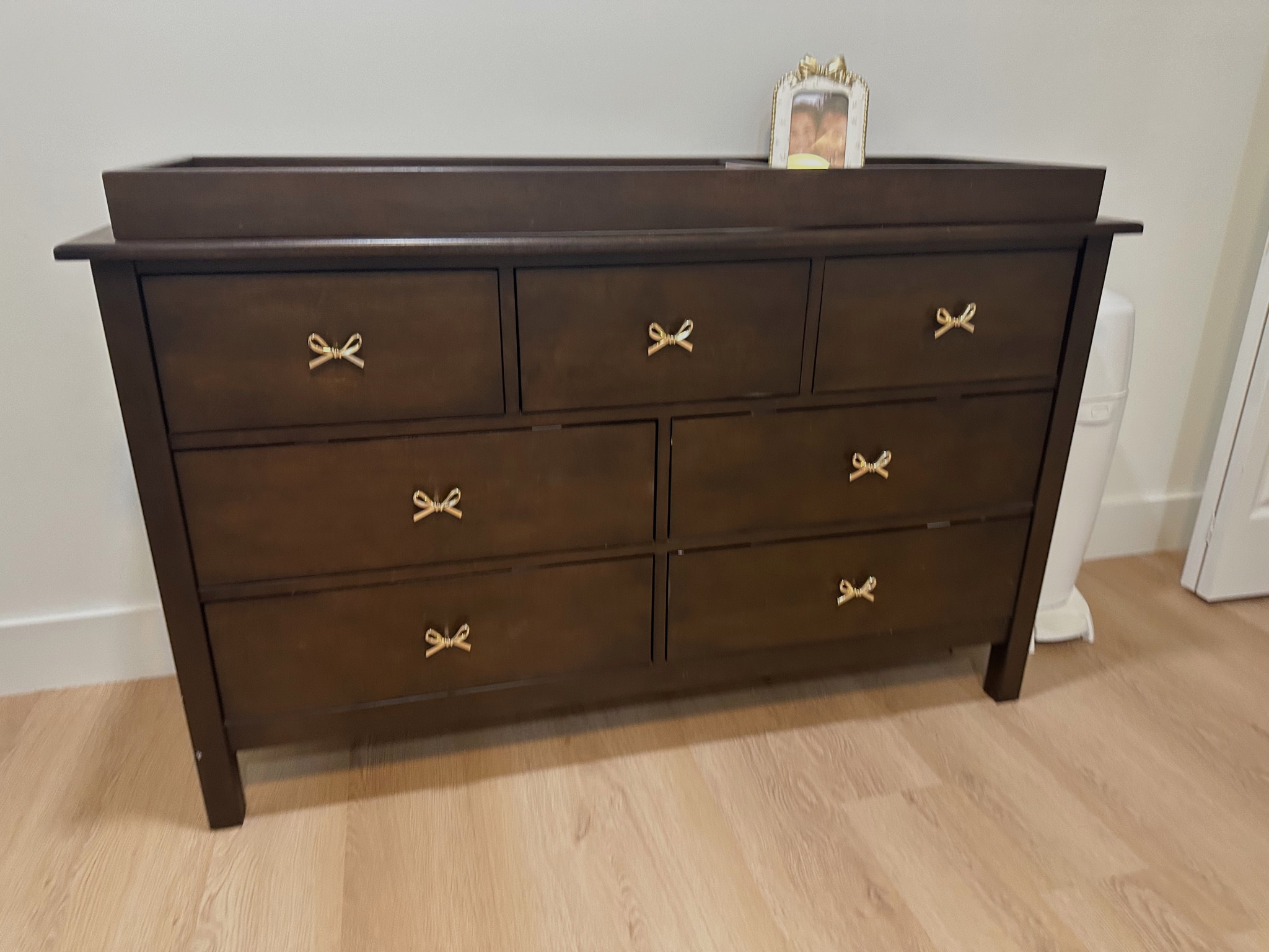 We swapped out the circle knobs on this Pottery Barn Dresser for these STUNNING bow knobs! 🥰 We can’t wait for baby Katherine to use this! 

#LTKBaby #LTKKids #LTKFindsUnder100