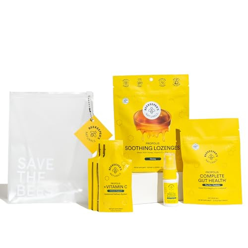 Beekeeper's Naturals Whole Health Starter Kit | Propolis Throat Spray - Soothing Honey Lozenges - Propolis & Vitamin C Liposomal Immune Support - Complete Gut Health | Amazon (US)