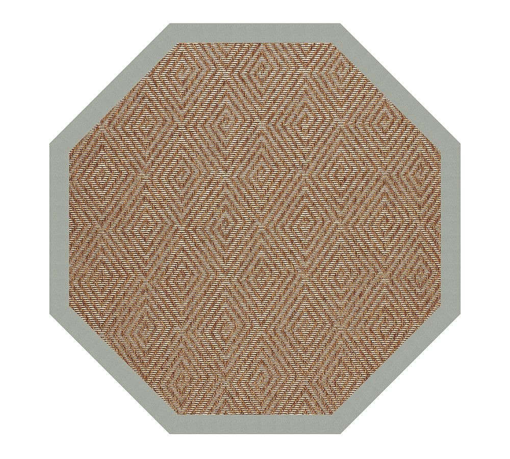 Jeon Color-Bound Outdoor Performance Rug, 8' x 8', Octagon, Spa Blue | Pottery Barn (US)