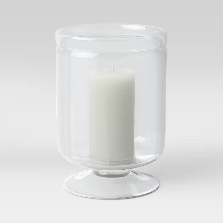 11" x 7.8" Glass Hurricane Candle Holder - Threshold™ | Target