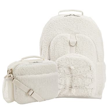 Sherpa White Backpack & Cold Pack Lunch Bundle | Pottery Barn Teen