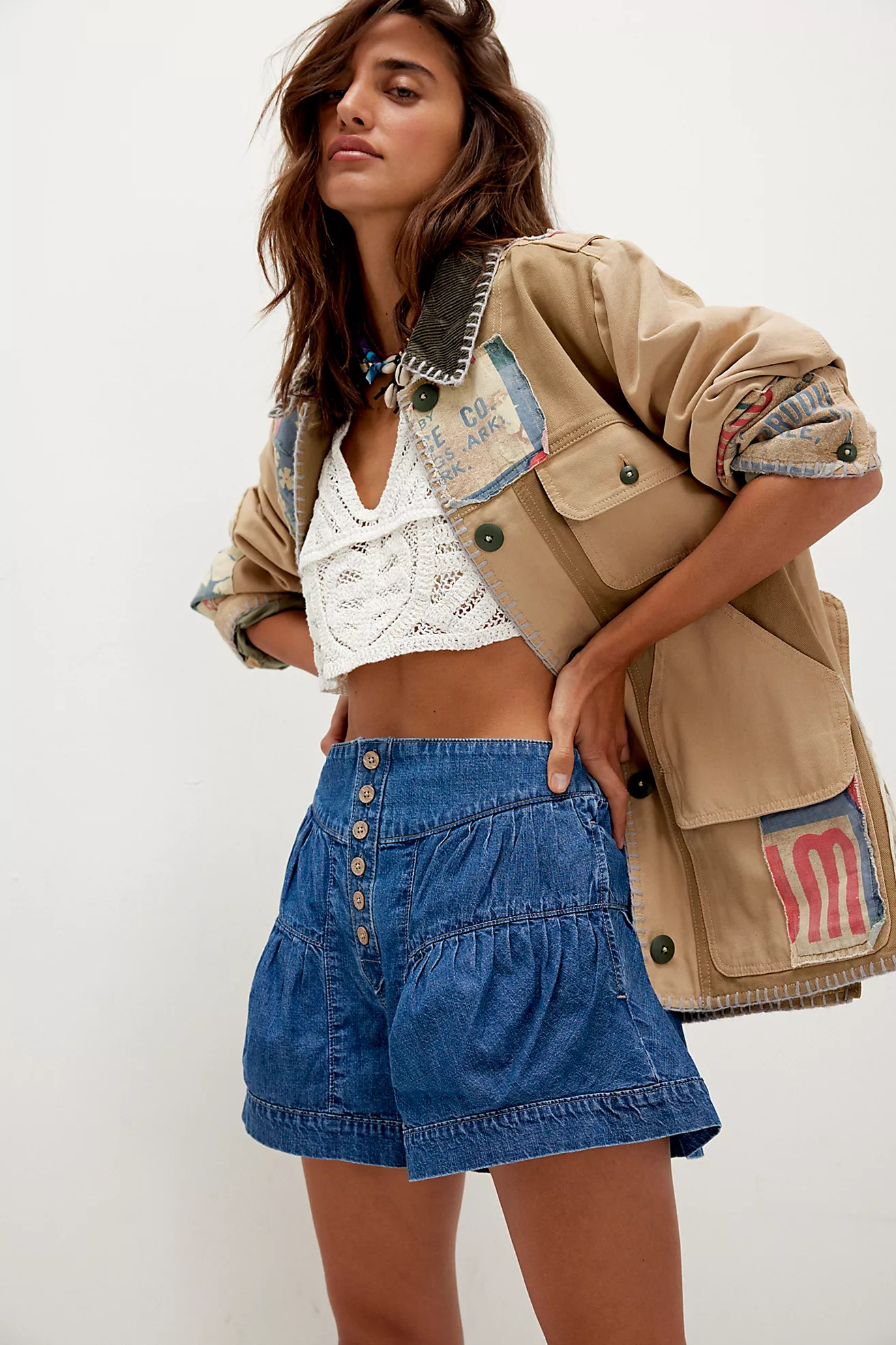 We The Free Fleur Denim Shorts | Free People (Global - UK&FR Excluded)