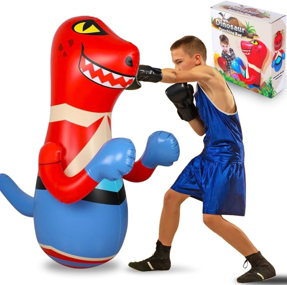 Inflatable Punching Bag for Kids | T-Rex Dinosaur Bop Bag Inflatable Punching Toy for Boys, Girls... | Amazon (US)