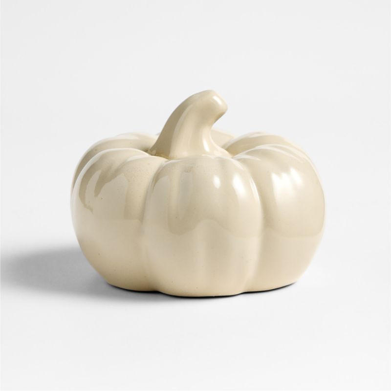 Harvest Small Ceramic Pumpkin + Reviews | Crate & Barrel | Crate & Barrel