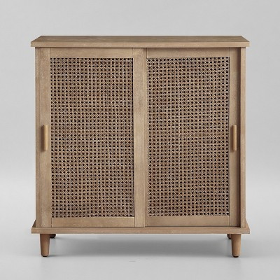 Art Leon Cane Wicker Cabinet Sideboard with Sliding Doors | Target