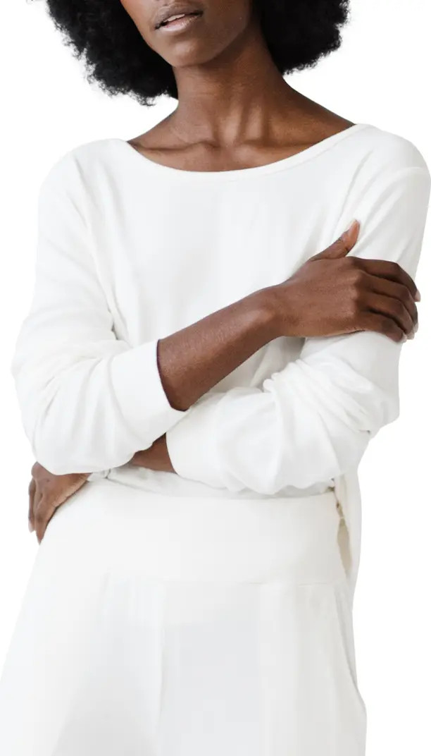 Rib Long Sleeve Knit Pajama Top | Nordstrom