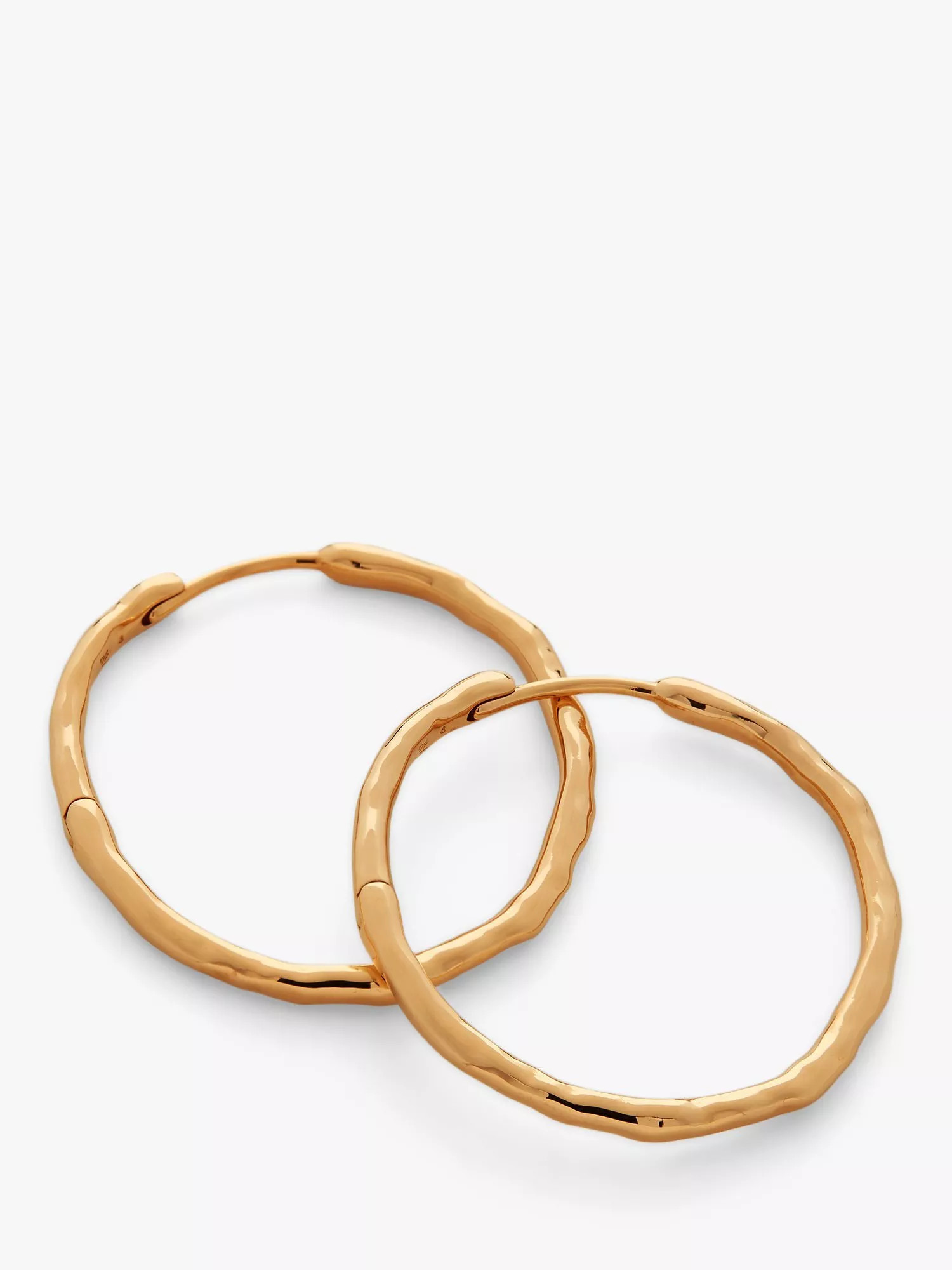 MV Siren™ Muse Medium Hoop Earrings, Gold | John Lewis (UK)
