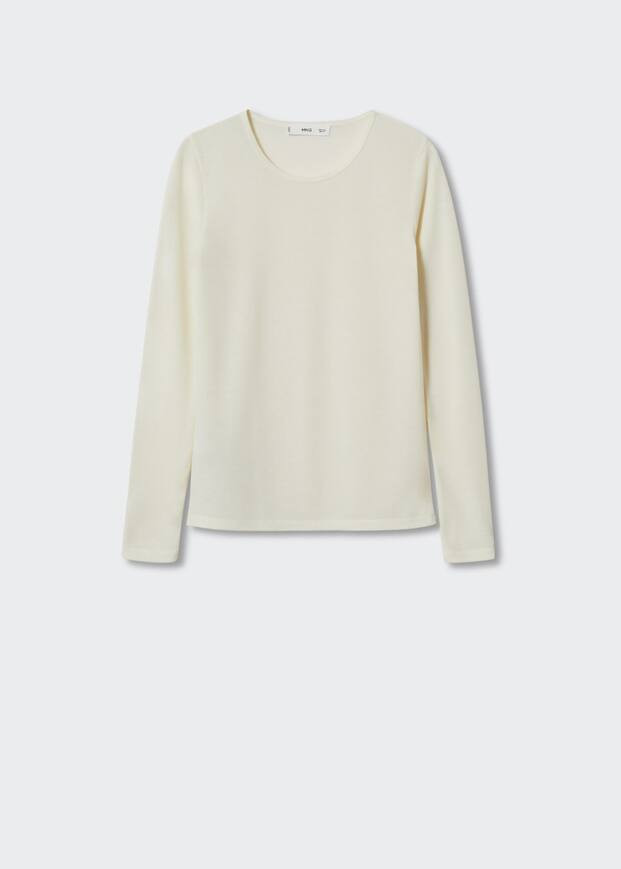 Rounded neck cotton t-shirt -  Women | Mango USA | MANGO (US)