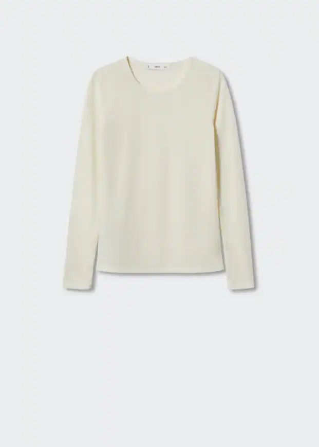 Rounded neck cotton t-shirt -  Women | Mango USA | MANGO (US)